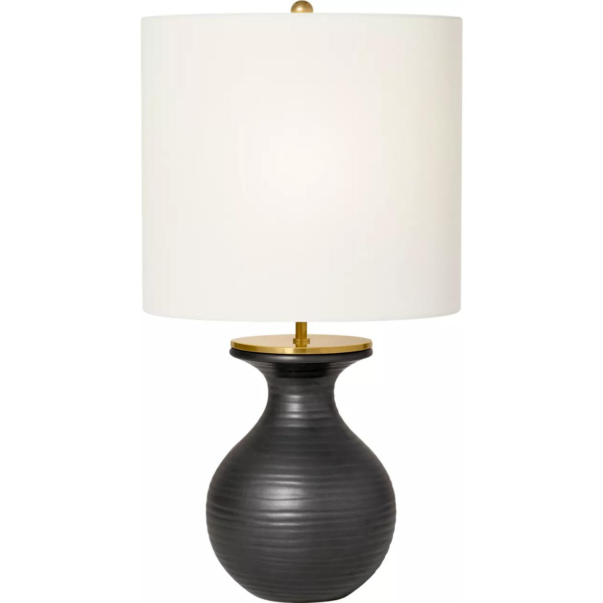 Visual Comfort Signature Collection KS3616MTB-L kate spade new york Albie 25.25 inch 60 watt Metallic Black Desk Lamp Portable Light, Small