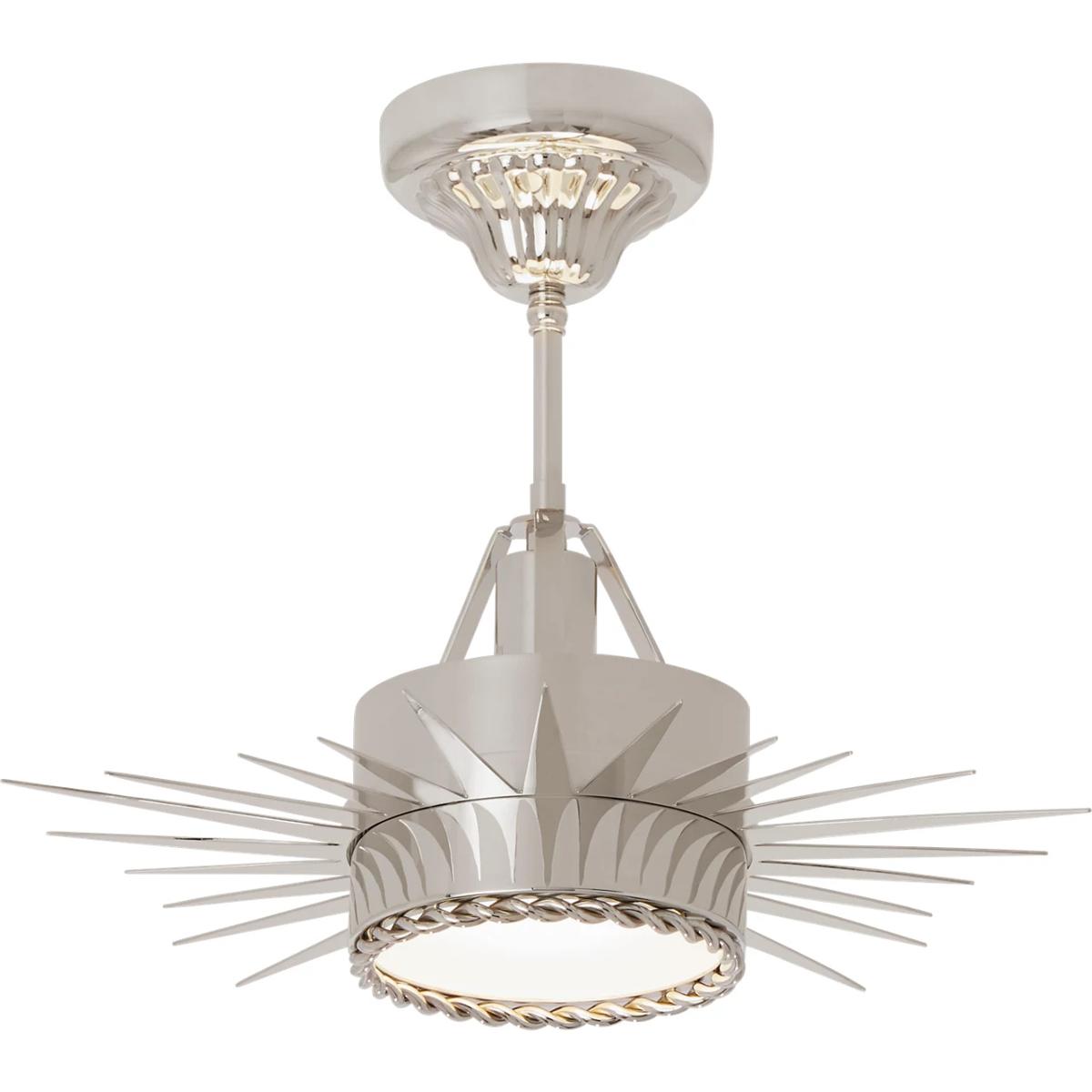 Visual Comfort Signature Collection SK5200PN Suzanne Kasler Soleil 1 Light 16 inch Polished Nickel Semi-Flush Mount Ceiling Light, Small