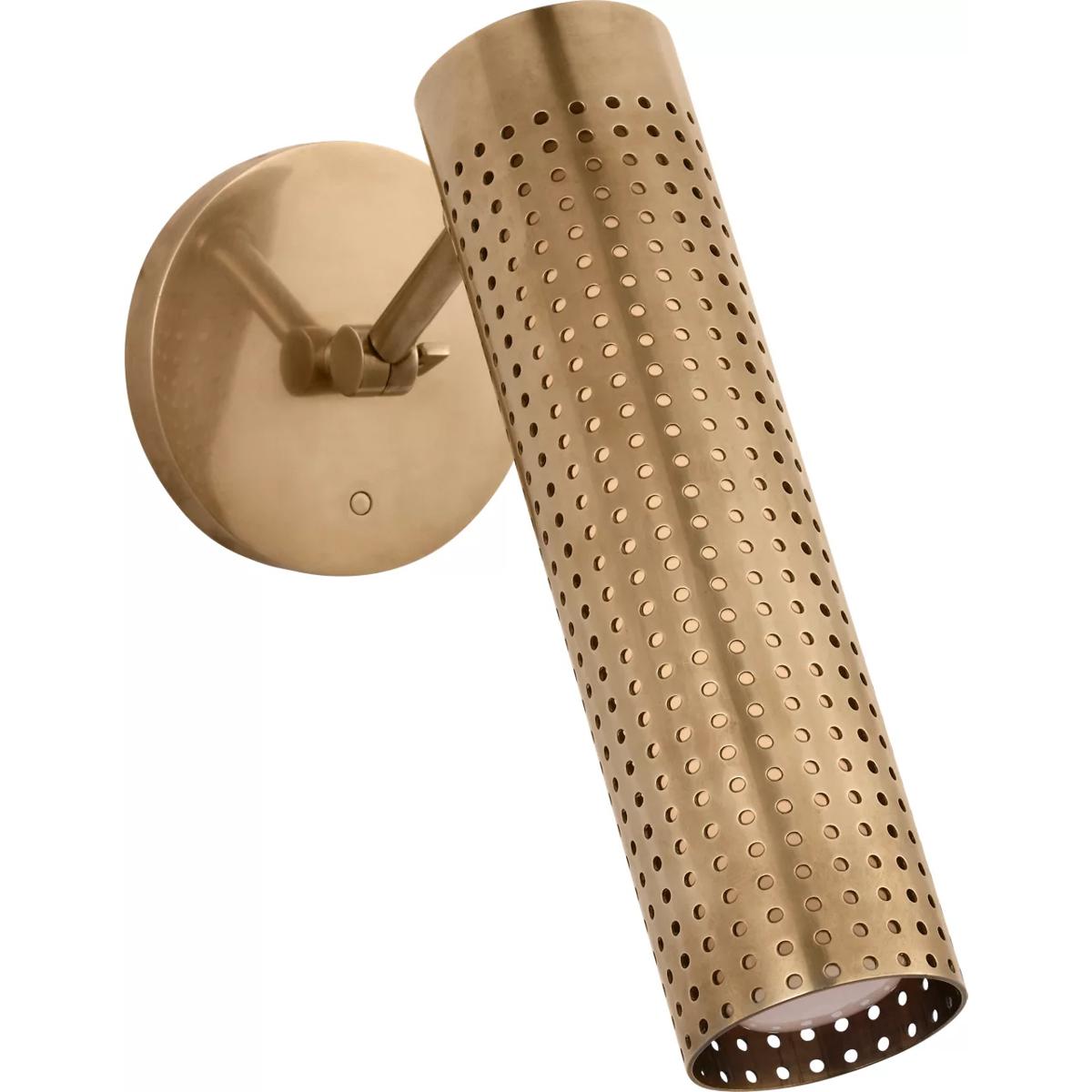 Visual Comfort Signature Collection KW2067AB-WG Kelly Wearstler Precision LED 4.5 inch Antique-Burnished Brass Articulating Sconce Wall Light