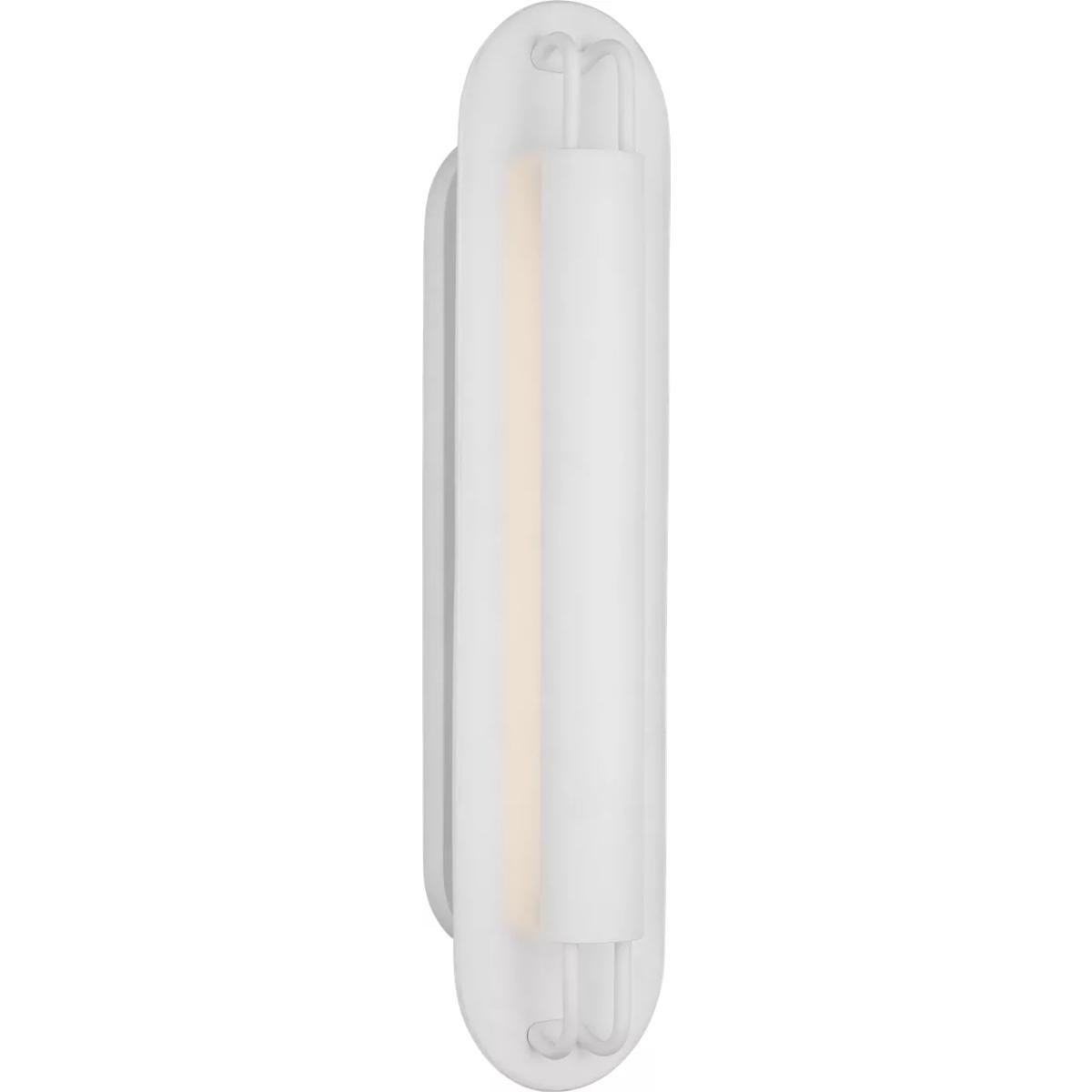 Visual Comfort Signature Collection KW2506WHT Kelly Wearstler Teline LED 6 inch Matte White Oval Sconce Wall Light