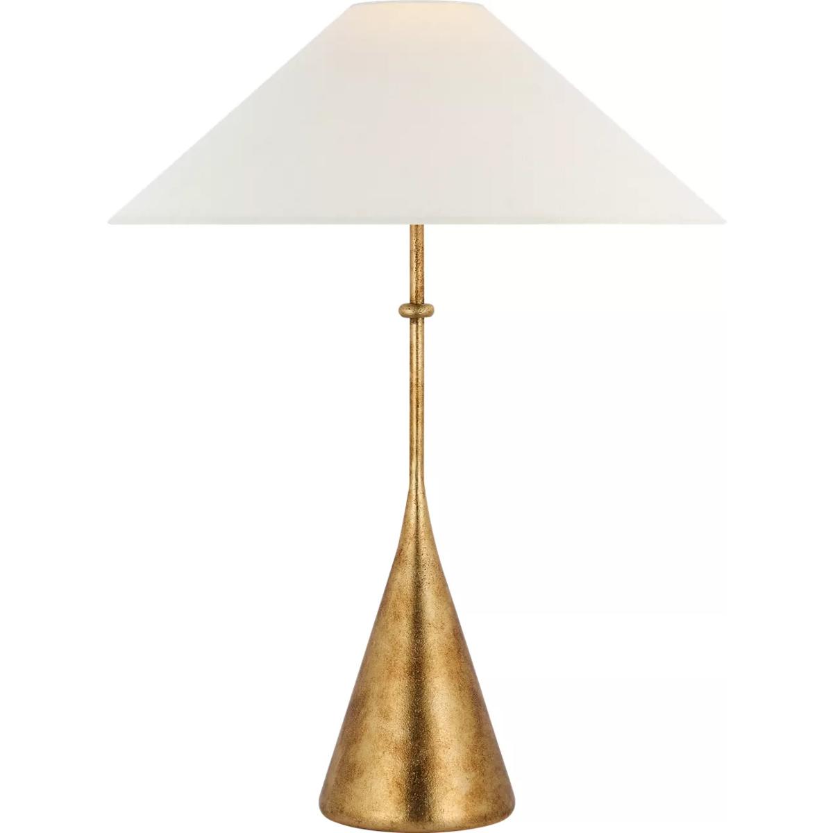 Visual Comfort Signature Collection KW3710MGD-L Kelly Wearstler Zealous 30 inch 15 watt Museum Gild Table Lamp Portable Light