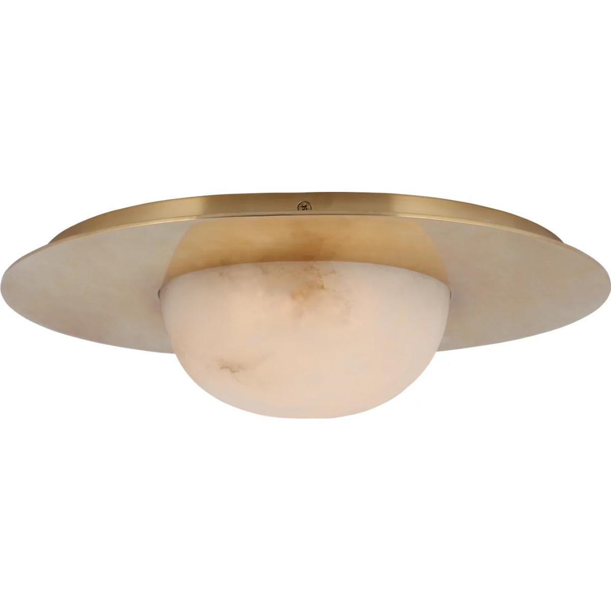 Visual Comfort Signature Collection KW4007AB-ALB Kelly Wearstler Fosse LED 15 inch Antique-Burnished Brass Flush Mount Ceiling Light