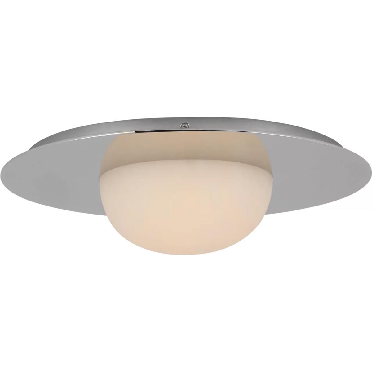 Visual Comfort Signature Collection KW4007PN-ALB Kelly Wearstler Fosse LED 15 inch Polished Nickel Flush Mount Ceiling Light