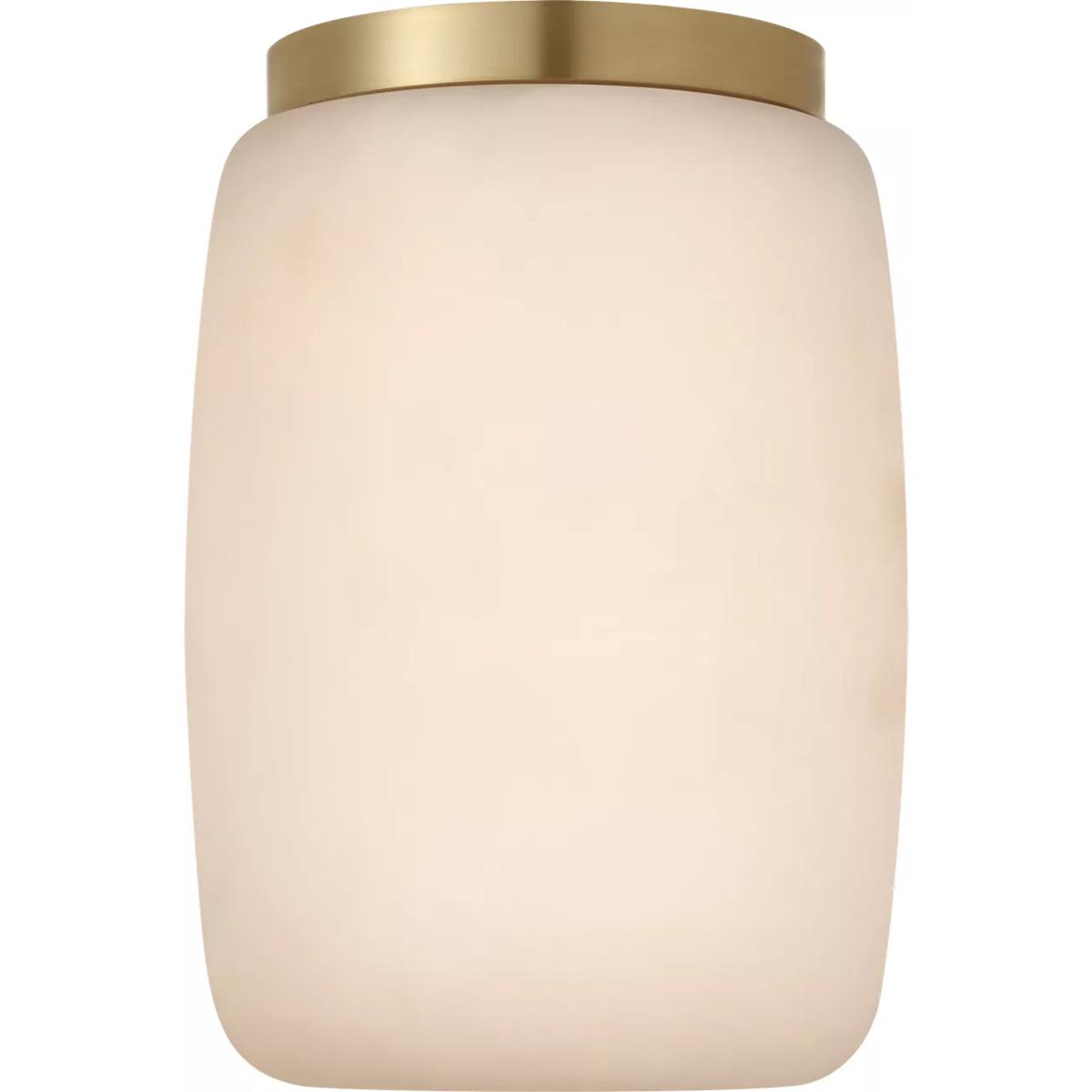 Visual Comfort Signature Collection KW4903ALB/AB Kelly Wearstler Formosa LED 5.25 inch Alabaster and Antique-Burnished Brass Elongated Flush Mount Cei