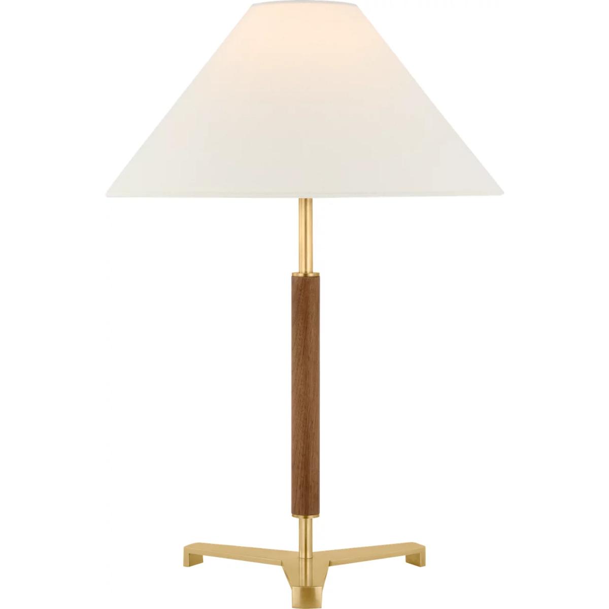 Visual Comfort Signature Collection RB3125AB/W-L Ray Booth Amaya 20 inch 6.5 watt Antique-Burnished Brass and Walnut Table Lamp Portable Light