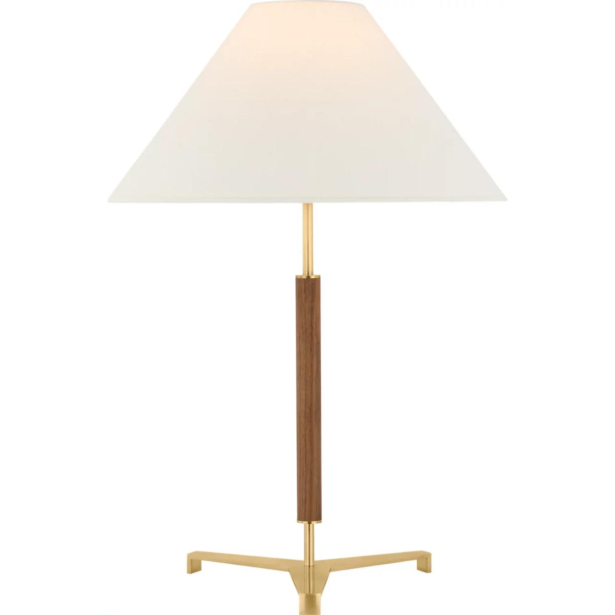 Visual Comfort Signature Collection RB3127AB/W-L Ray Booth Amaya 28 inch 6.5 watt Antique-Burnished Brass and Walnut Table Lamp Portable Light