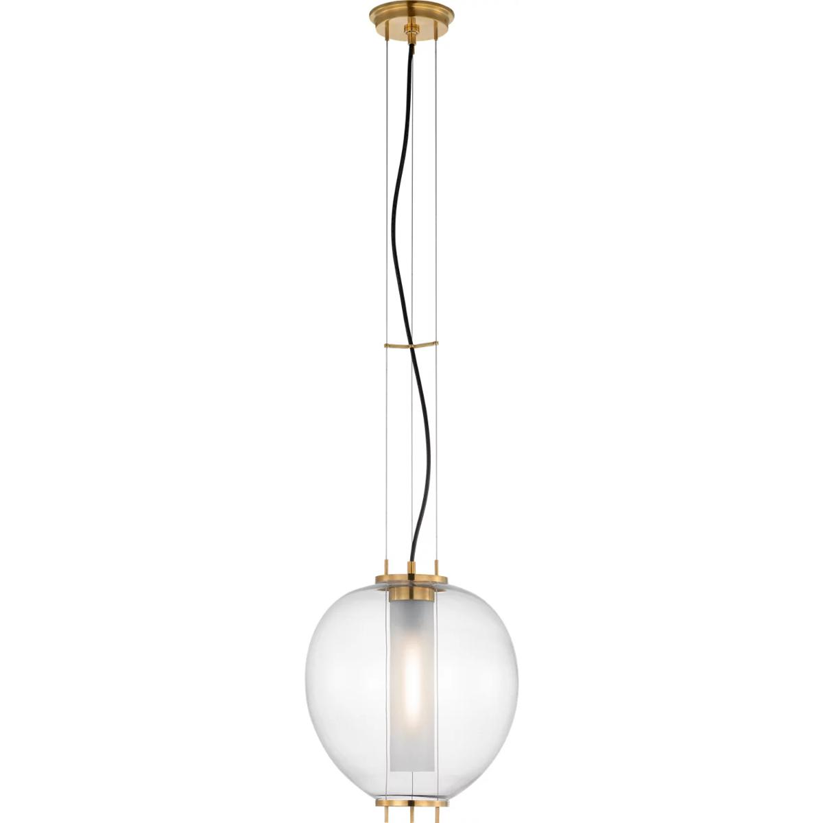 Visual Comfort Signature Collection RB5097AB-CG Ray Booth Taro LED 13 inch Antique-Burnished Brass Lantern Pendant Ceiling Light
