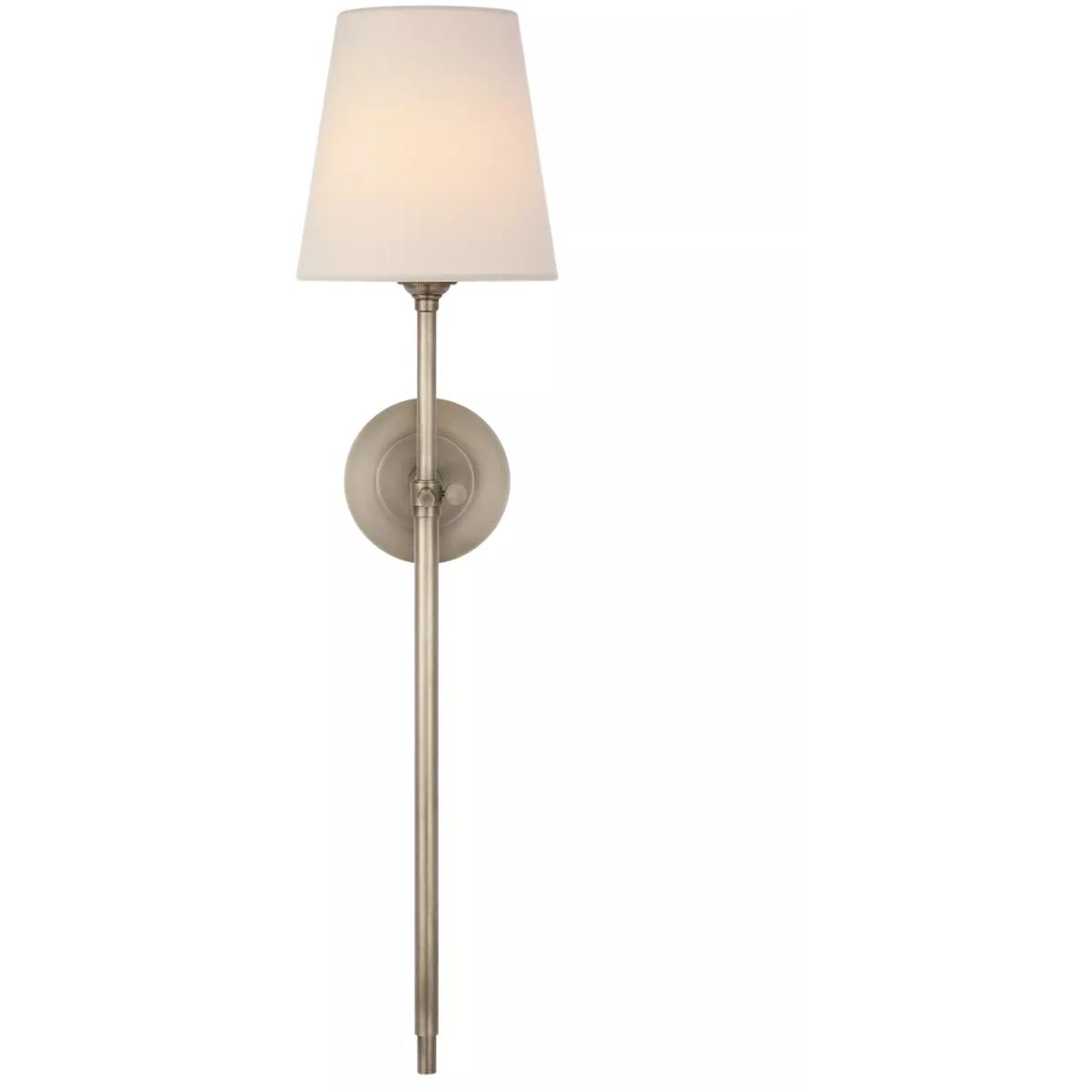 Visual Comfort Signature Collection TOB2044AN-L-CL Thomas O'Brien Bryant LED 6.5 inch Antique Nickel Cordless Tail Sconce Wall Light