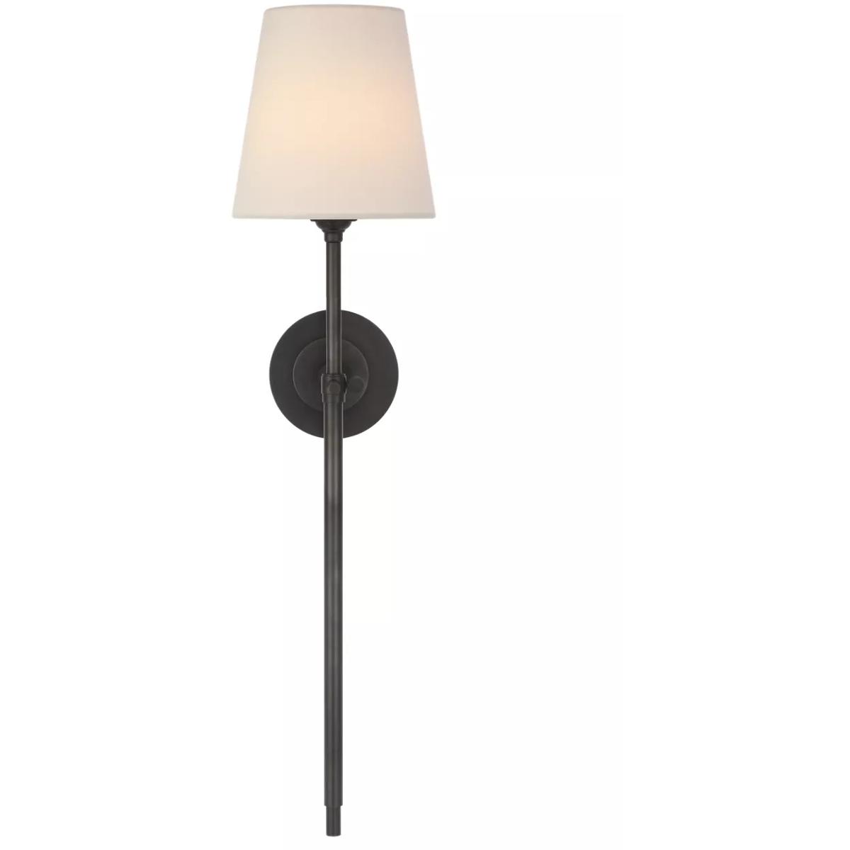 Visual Comfort Signature Collection TOB2044BZ-L-CL Thomas O'Brien Bryant LED 6.5 inch Bronze Cordless Tail Sconce Wall Light