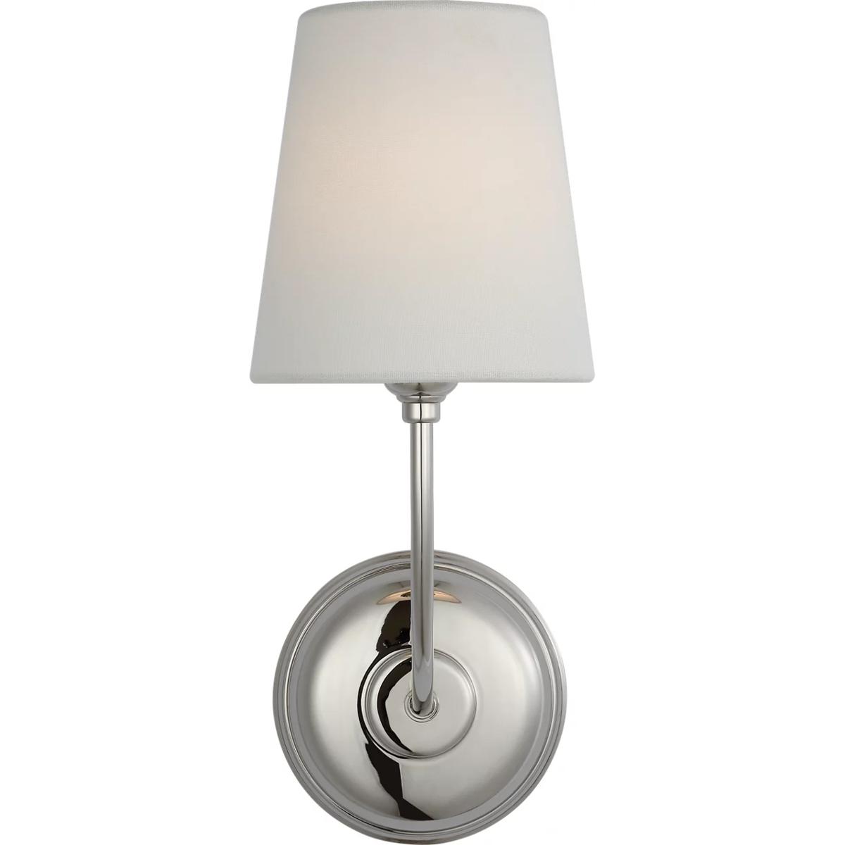 Visual Comfort Signature Collection TOB2077PN-L-CL Thomas O'Brien Vendome LED 6.5 inch Polished Nickel Cordless Single Sconce Wall Light