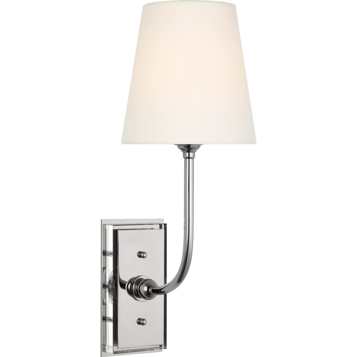 Visual Comfort Signature Collection TOB2189PN-L-CL Thomas O'Brien Hulton LED 5.5 inch Polished Nickel Cordless Single Sconce Wall Light in Linen