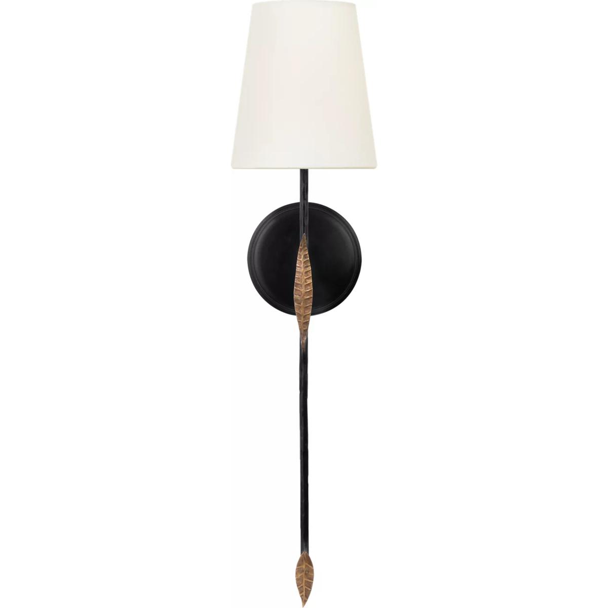 Visual Comfort Signature Collection TOB2673AI/RBZ-L Thomas O'Brien Kairos LED 6.5 inch Aged Iron and Roman Bronze Tail Sconce Wall Light