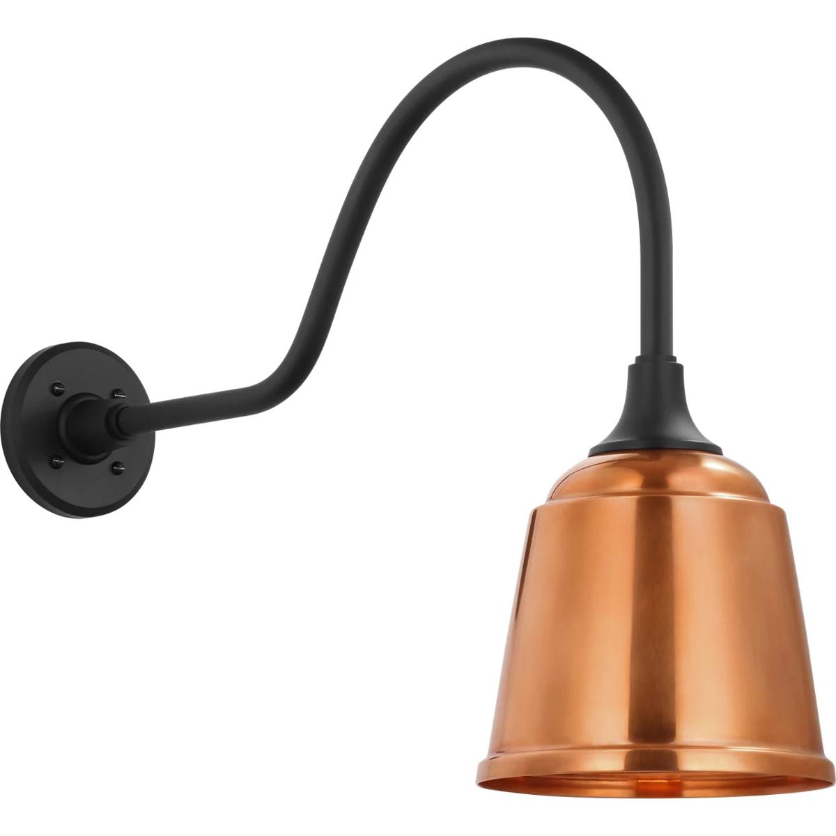 Visual Comfort Signature Collection TOB2802MBK/S5-SC Thomas O'Brien Academy Barn Light LED 18 inch Matte Black Flynn Barn Light in 8" Soft Copper Rock