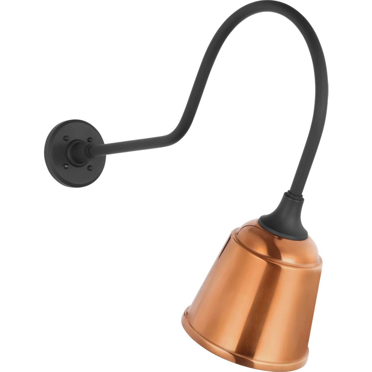 Visual Comfort Signature Collection TOB2803MBK/S5-SC Thomas O'Brien Academy Barn Light LED 22 inch Matte Black Angled Flynn Barn Light in 8" Soft Copp