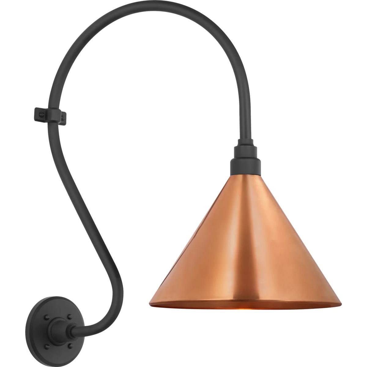 Visual Comfort Signature Collection Thomas O'Brien Academy Barn Light 24 Inch Outdoor Wall Light Academy Barn Light - TOB 2804MBK/S11-SC - Modern Contemporary