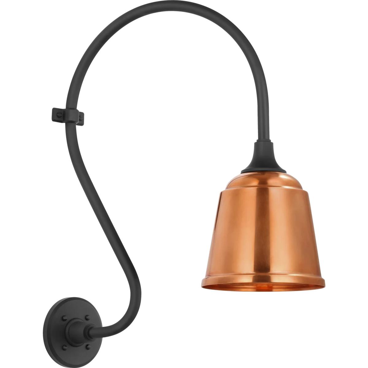 Visual Comfort Signature Collection TOB2804MBK/S5-SC Thomas O'Brien Academy Barn Light LED 24 inch Matte Black Larrabee Barn Light in 8" Soft Copper R