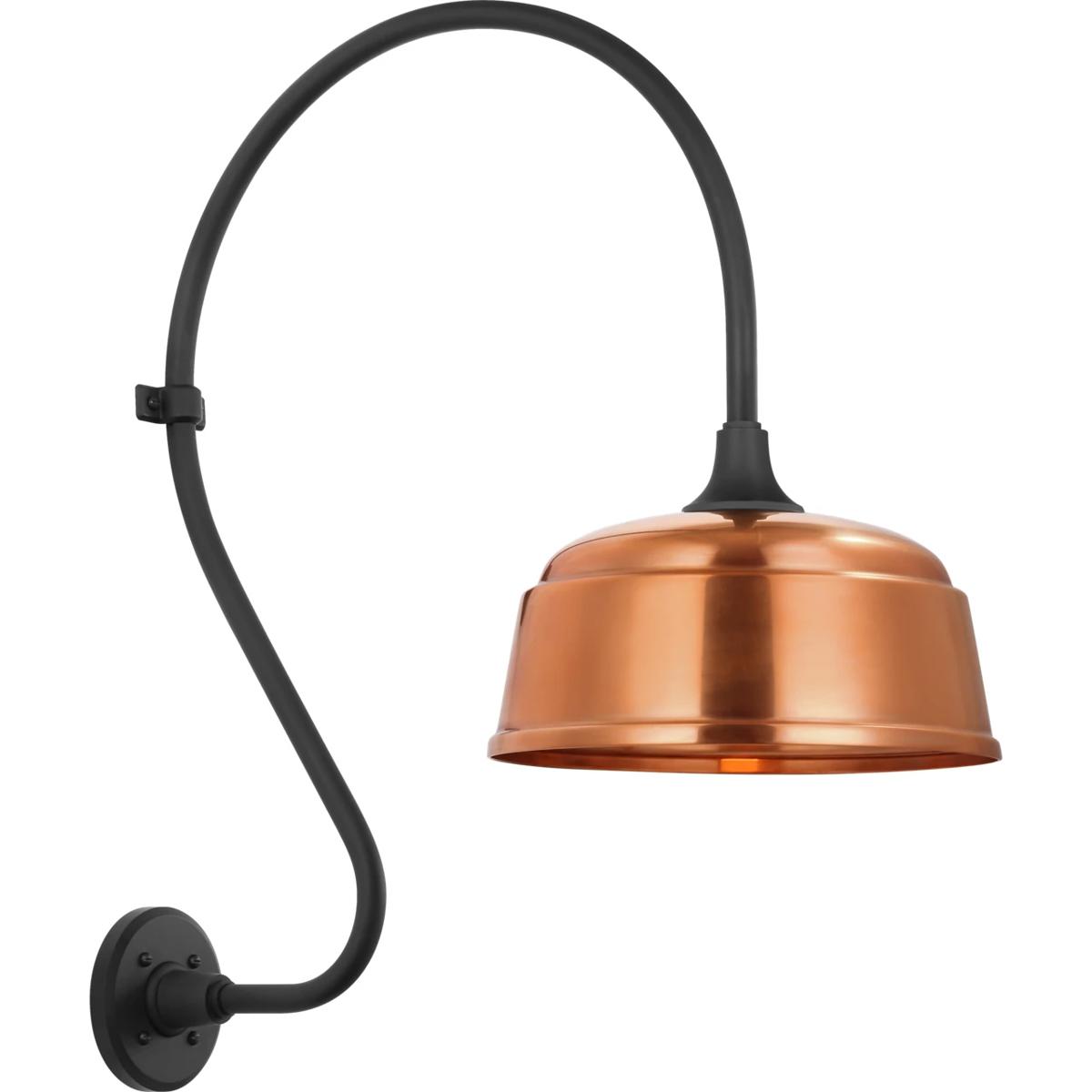 Visual Comfort Signature Collection TOB2805MBK/S6-SC Thomas O'Brien Academy Barn Light LED 27 inch Matte Black Larrabee Barn Light in 12.5" Soft Coppe