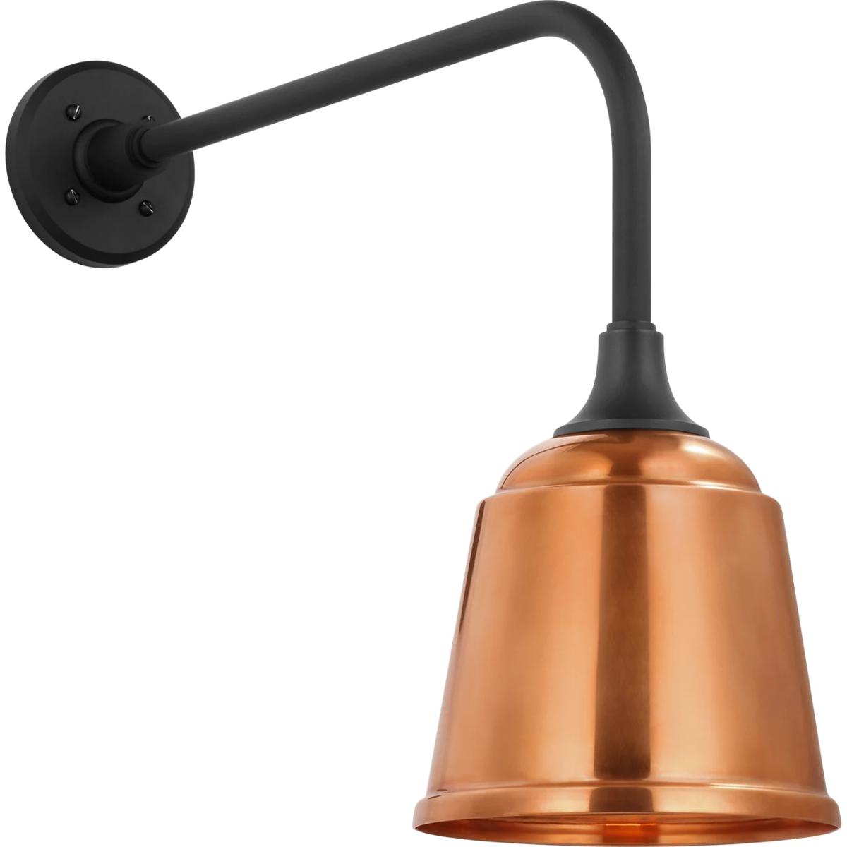 Visual Comfort Signature Collection TOB2809MBK/S5-SC Thomas O'Brien Academy Barn Light LED 18.5 inch Matte Black Rex Barn Light in 8" Soft Copper Rock
