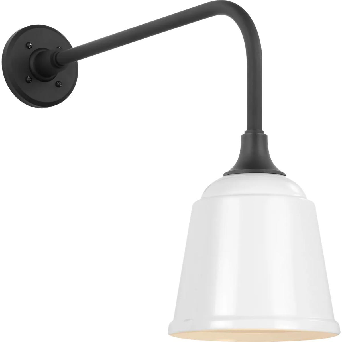 Visual Comfort Signature Collection Thomas O'Brien Academy Barn Light 19 Inch Outdoor Wall Light Academy Barn Light - TOB 2809MBK/S5-WHT - Modern Contemporary