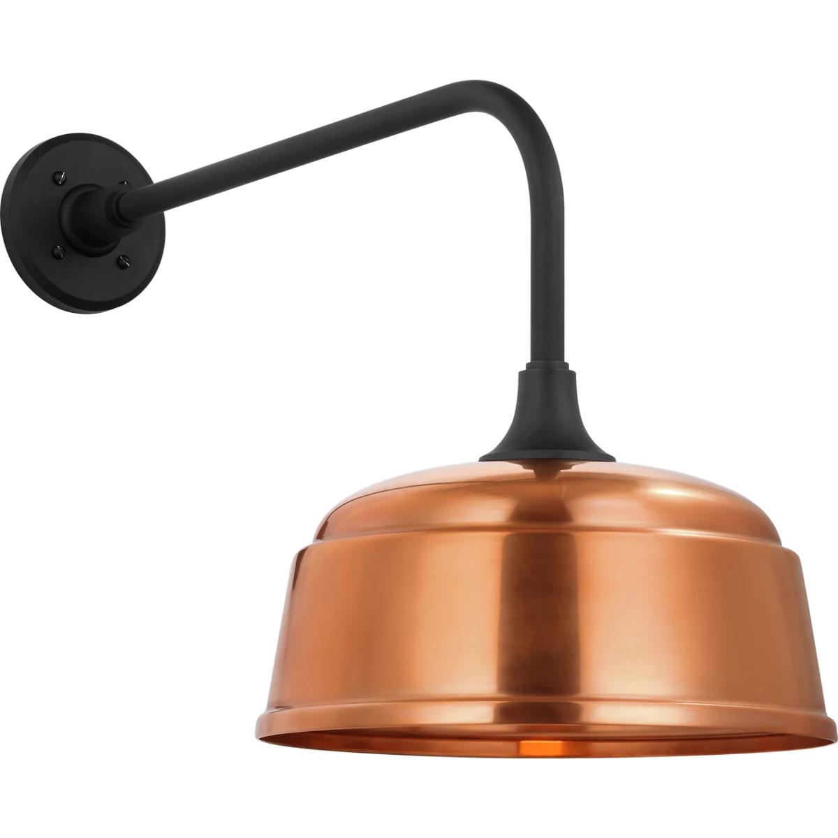 Visual Comfort Signature Collection TOB2809MBK/S6-SC Thomas O'Brien Academy Barn Light LED 17 inch Matte Black Rex Barn Light in 12.5" Soft Copper Roc
