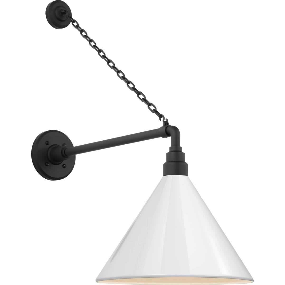 Visual Comfort Signature Collection TOB2813MBK/S11-WHT Thomas O'Brien Academy Barn Light LED 27.5 inch Matte Black Anchored Mack Barn Light in 12.5" W