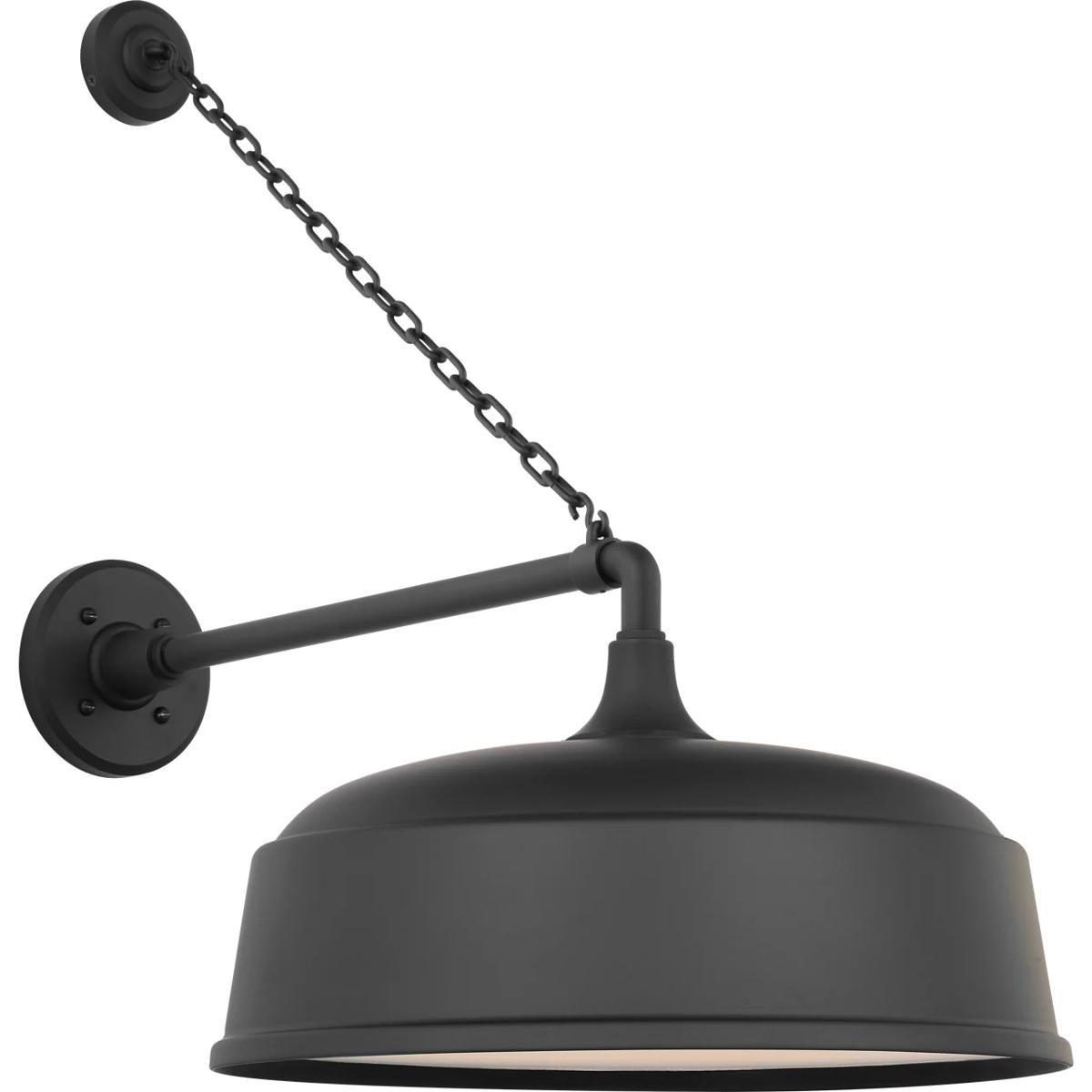 Visual Comfort Signature Collection TOB2813MBK/S7-MBK Thomas O'Brien Academy Barn Light LED 25 inch Matte Black Anchored Mack Barn Light in 16" Matte