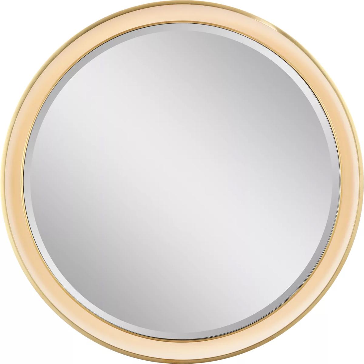 Visual Comfort Signature Collection TOB2960HAB Thomas O'Brien Tricia 24 X 24 inch Hand-Rubbed Antique Brass Illuminated Round Mirror