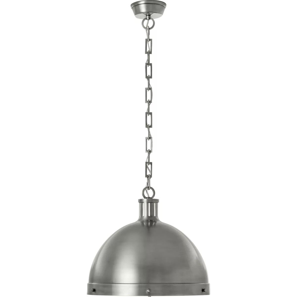 Visual Comfort Signature Collection TOB5071AN Thomas O'Brien Hicks 2 Light 16 inch Antique Nickel Pendant Ceiling Light, Extra Large