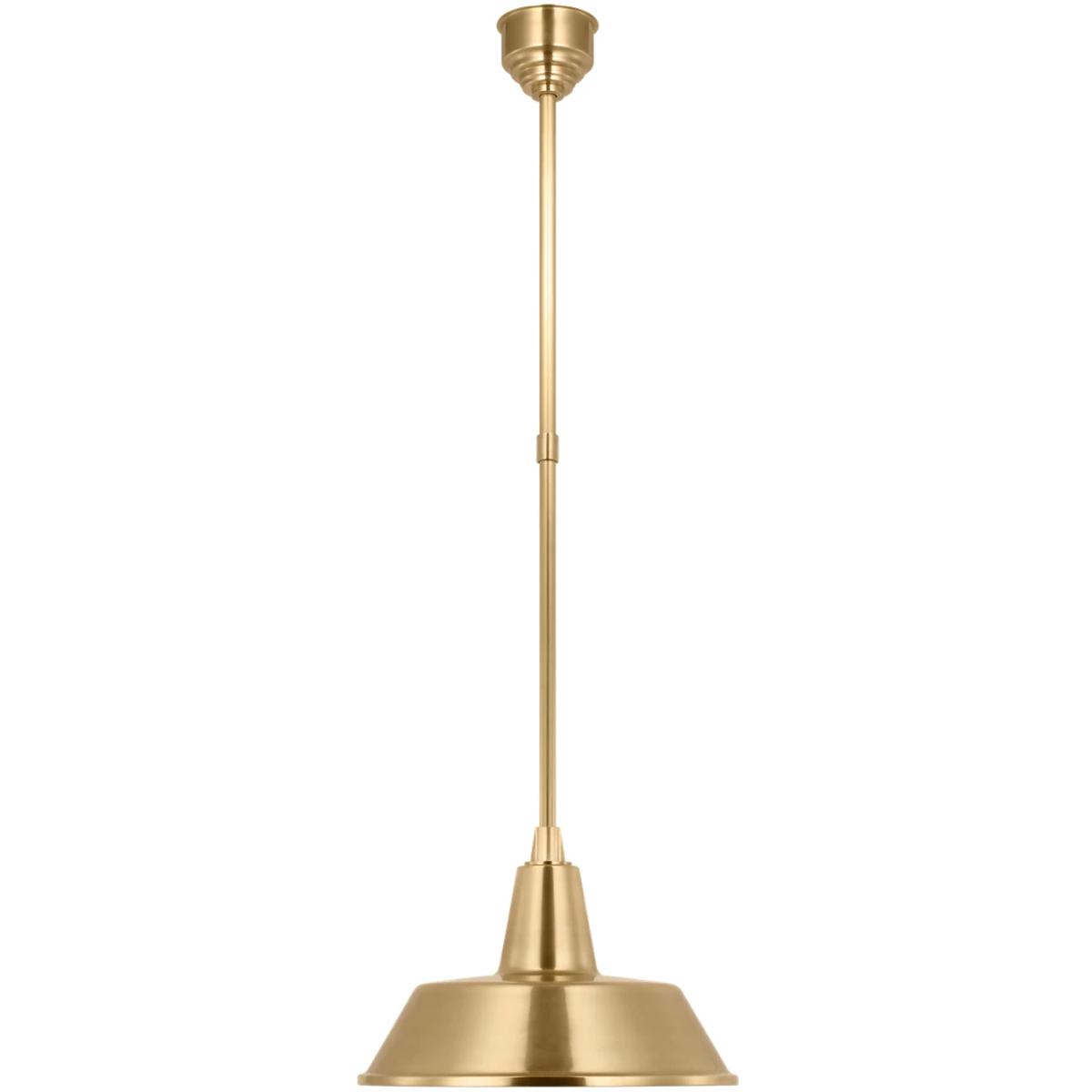 Visual Comfort Signature Collection TOB5803HAB-HAB Thomas O'Brien Academy Barn Light LED 16 inch Hand-Rubbed Antique Brass Bowers Pendant