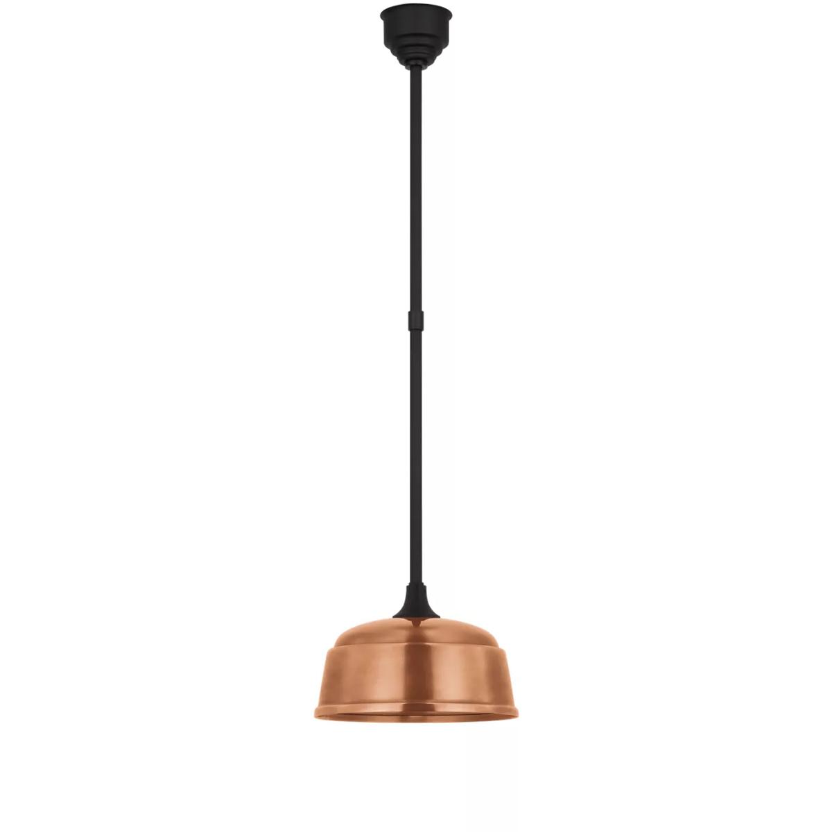 Visual Comfort Signature Collection TOB5811MBK-SC Thomas O'Brien Academy Barn Light LED 12.5 inch Matte Black Rockhouse Pendant in Soft Copper