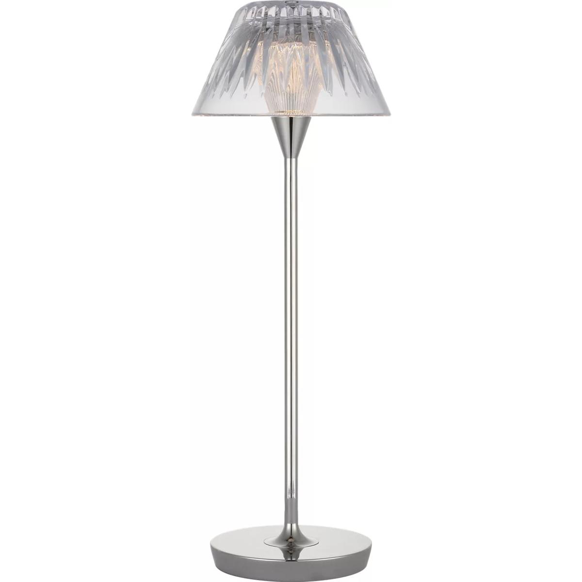 Visual Comfort Signature Collection WF3001PN-CC Waterford Blaze 16.25 inch 1 watt Polished Nickel Rechargeable Table Lamp Portable Light