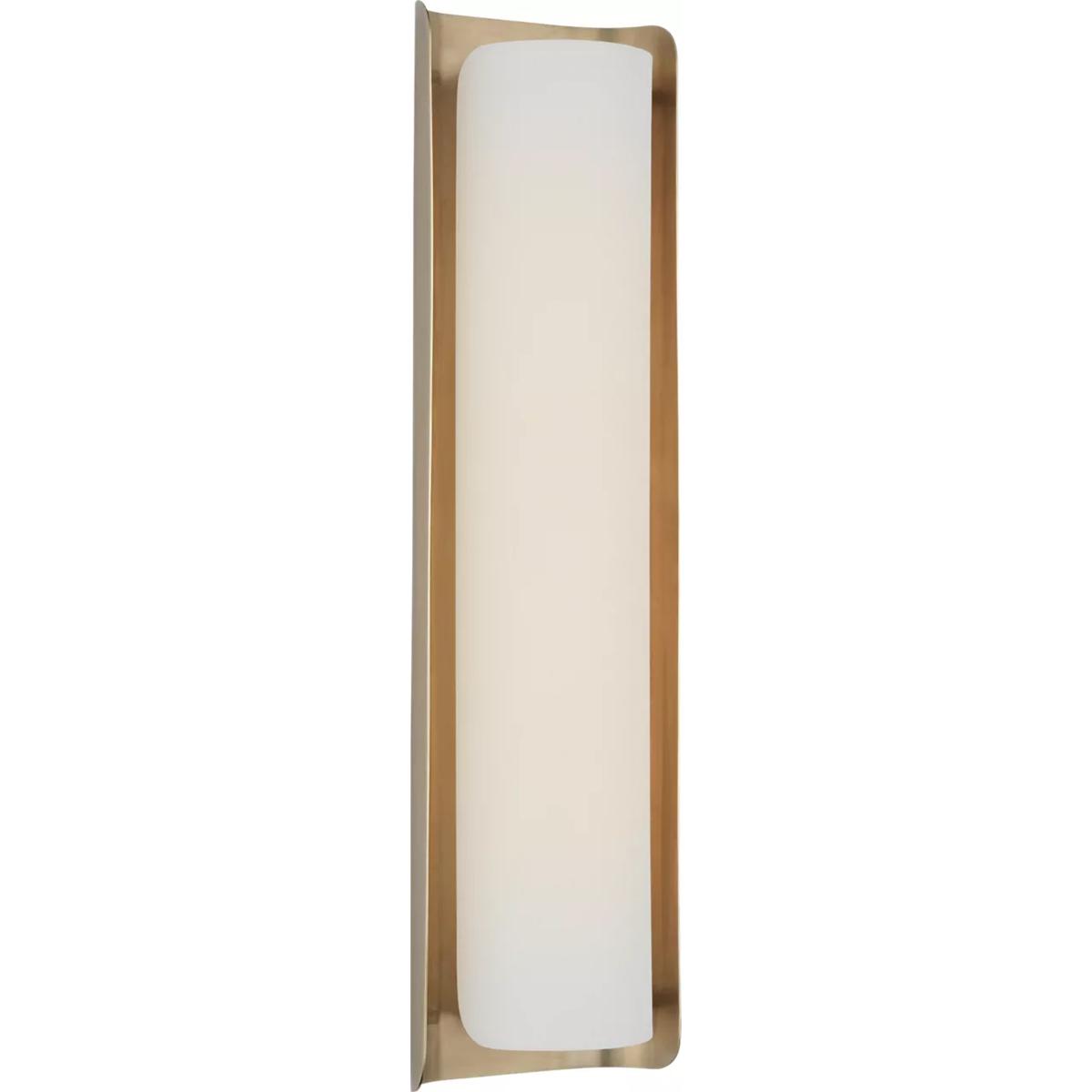 Visual Comfort Signature Collection WS2076HAB/L Windsor Smith Penumbra LED 6 inch Hand-Rubbed Antique Brass and Linen Sconce Wall Light