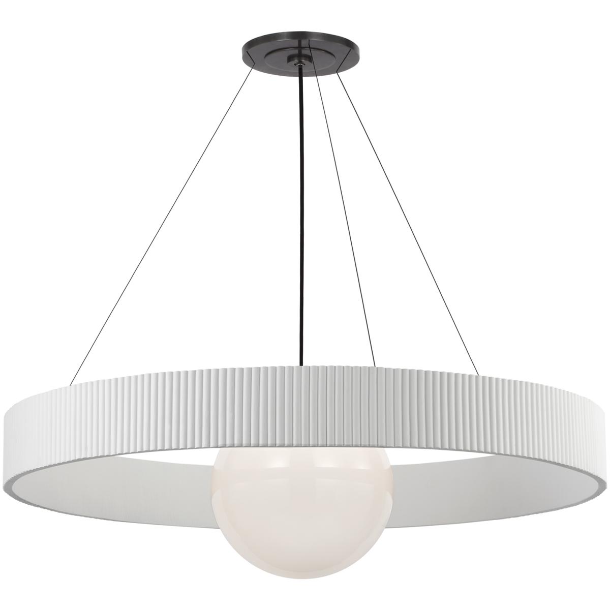 Visual Comfort Signature Collection WS5002BZ/WHT-WG Windsor Smith Arena LED 53 inch Bronze and Matte White Ring and Globe Chandelier Ceiling Light