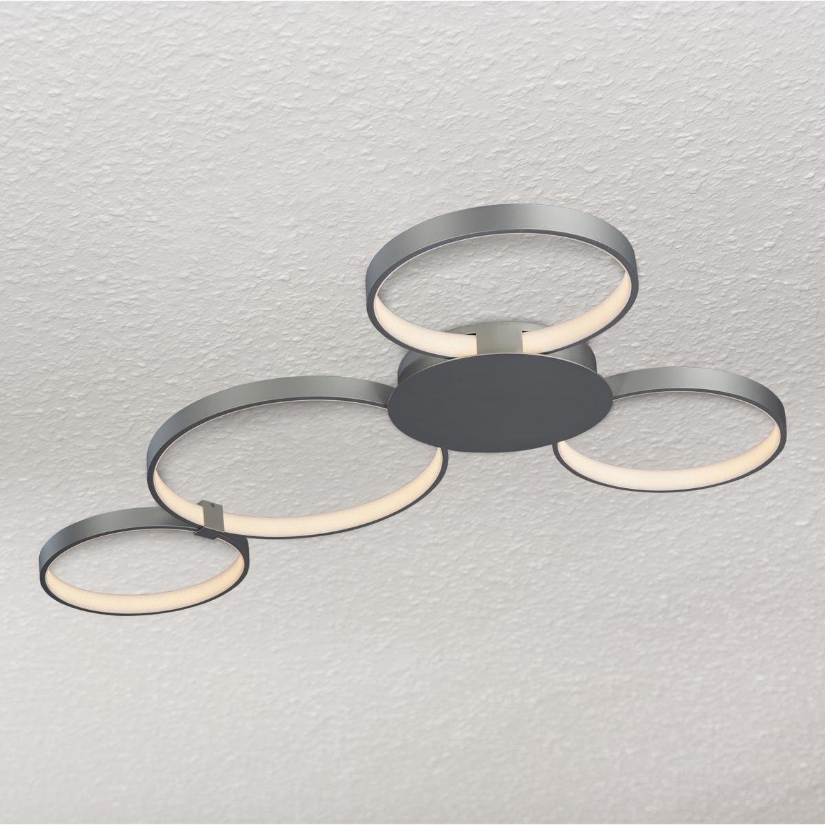 VONN VMCF41500AL Capella 29.25 inch Silver Semi-Flush Ceiling Light