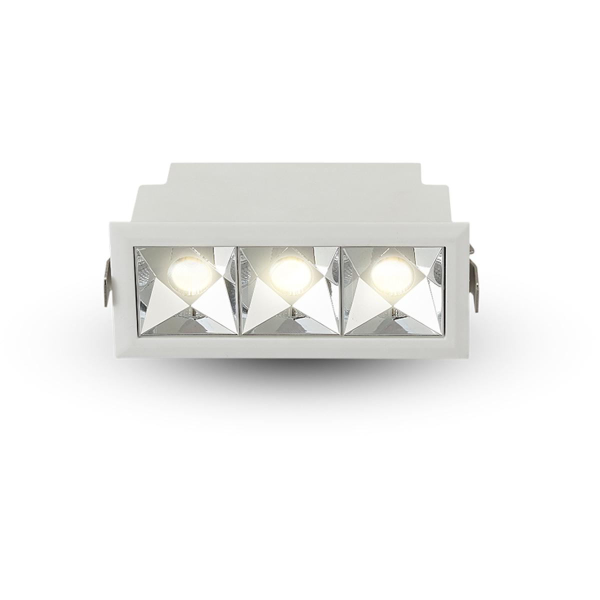 VMDL000603A009WH 4.25 in. 3 Lights LED Fixed Recessed Downlight with Trim - White