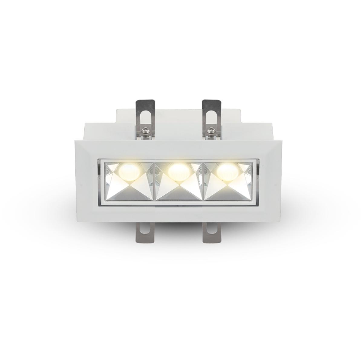 VMDL000603C009WH 3 Lights LED Adjustable Recessed Downlight with Trim - White