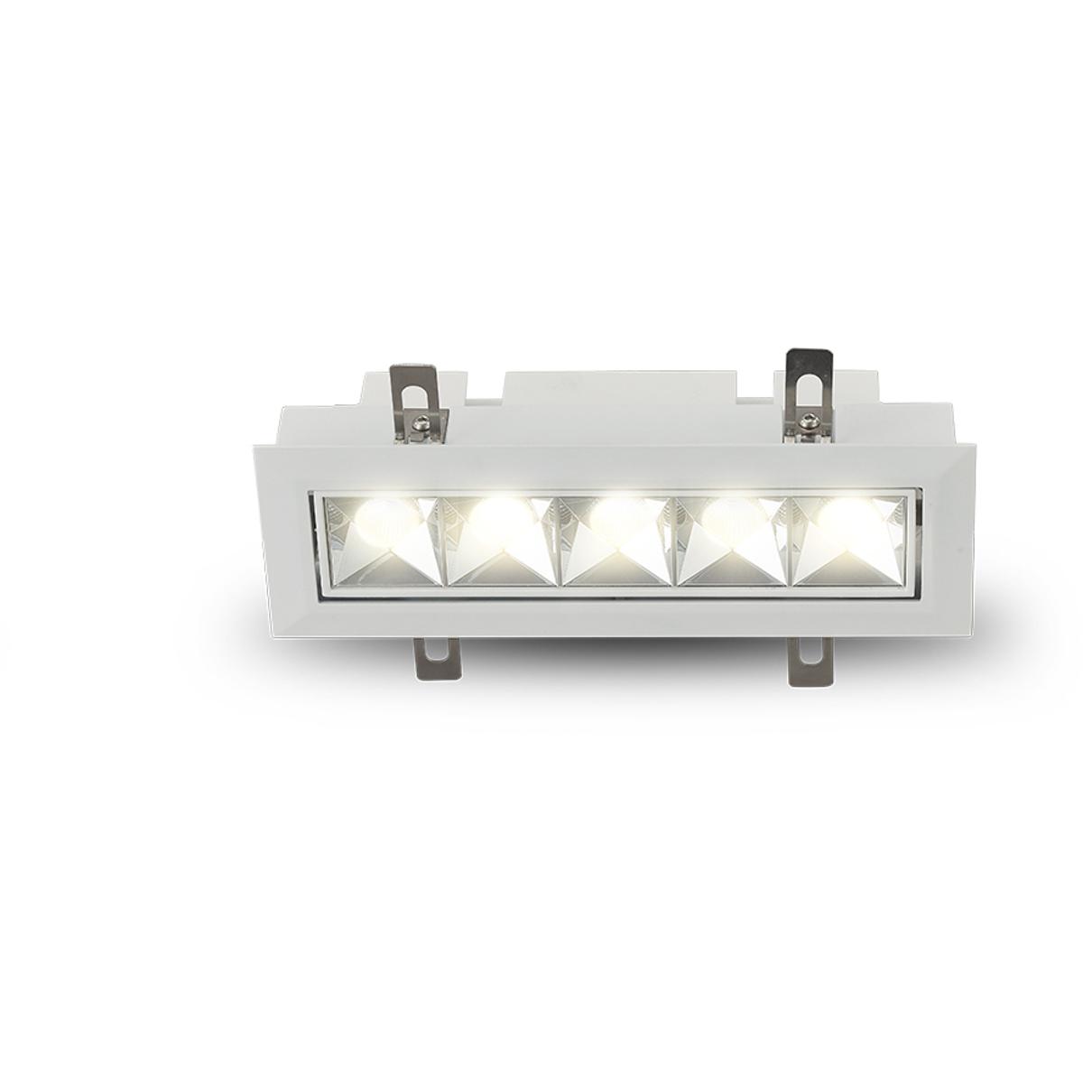 VMDL000605C012WH 5 Lights LED Adjustable Recessed Downlight with Trim - White