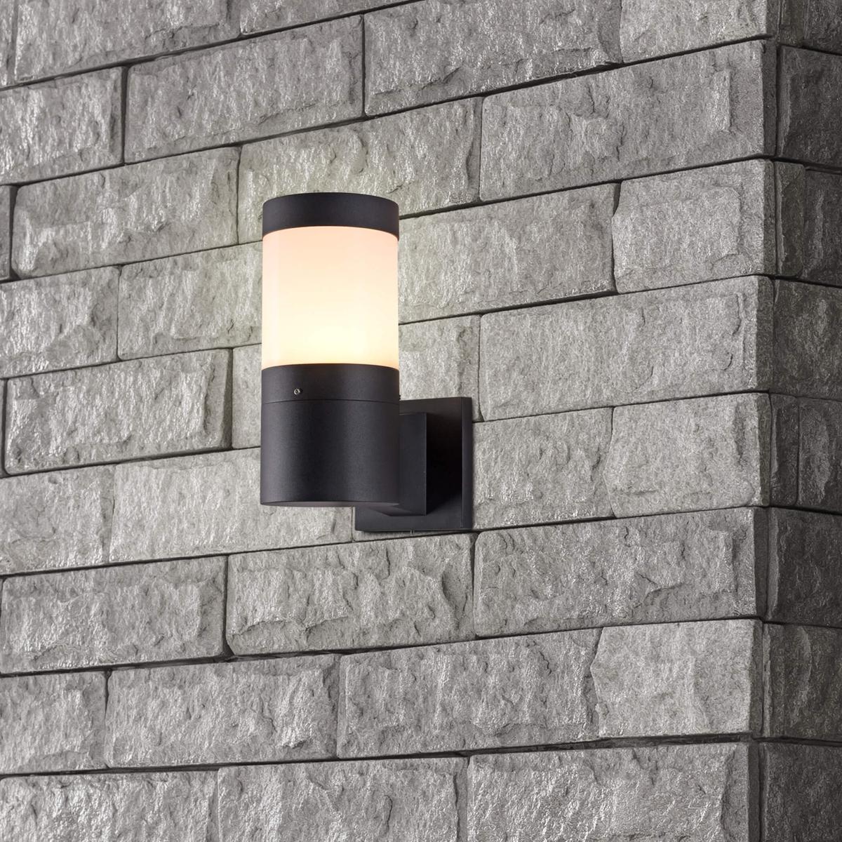 VONN VOW1752BL Modern 10.5 inch Matte Black Outdoor Wall Sconce