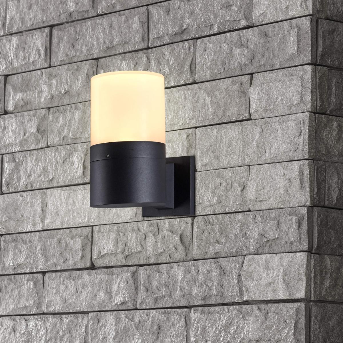 VONN VOW1754BL Modern 10 inch Matte Black Outdoor Wall Sconce