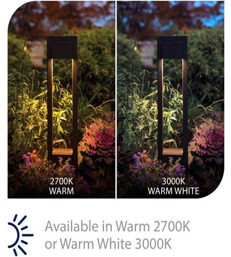 WAC Lighting 6641-27BK Park 12 5.50 watt Black Bollard Light in 2700K, WAC Landscape 6641-BK.PT02.jpg