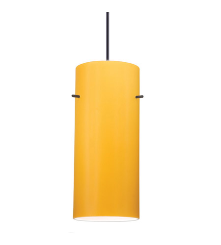 WAC Lighting PLD-F4-454AM/BK Contemporary 1 Light 5 inch Black Pendant Ceiling Light in 100, Amber (Contemporary), Canopy Mount PLD photo