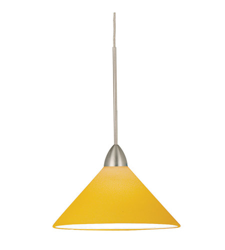 WAC Lighting JTK-512AM/BN Contemporary 1 Light 5 inch Brushed Nickel Pendant Ceiling Light in Amber (Contemporary), J Track photo