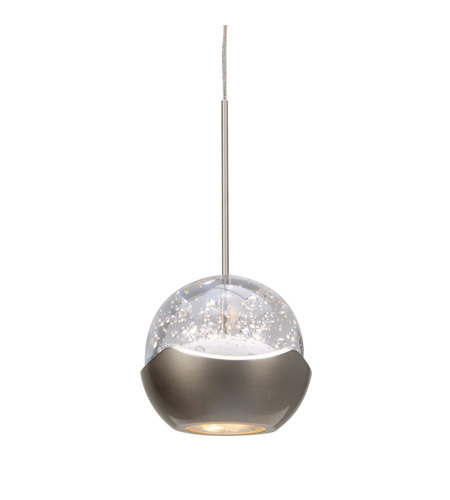 WAC Lighting Orb Ledme Pendant With Qc Socket in Brushed Nickel QPLED311-BN/BN