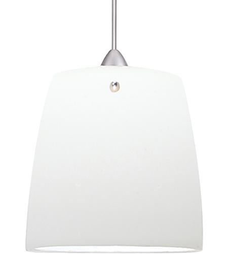 WAC Lighting MP-LED513-WT/BN Contemporary LED 5 inch Brushed Nickel Pendant Ceiling Light in White (Contemporary), Canopy Mount MP photo