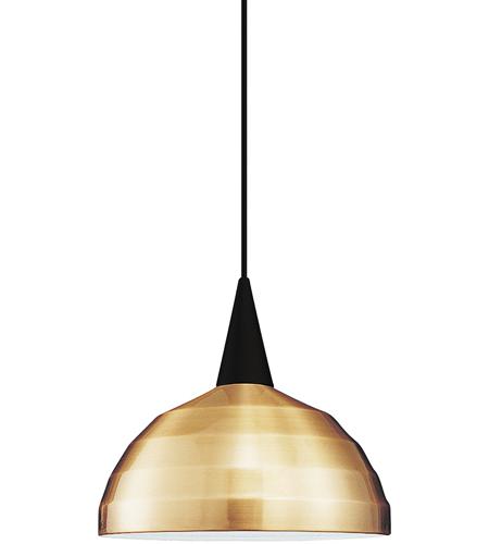 WAC Lighting HTK-F4-404LEDCO/BK Cosmopolitan LED 12 inch Black Pendant Ceiling Light in Copper, H Track photo