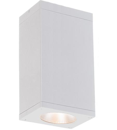 WAC Lighting DC-CD06-S930-WT Cube Arch LED 6 inch White Outdoor Flush in 3000K, 90, Spot photo