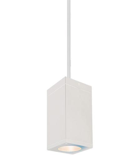 WAC Lighting DC-PD05-F927-WT Cube Arch LED 5 inch White Outdoor Pendant in 2700K, 90, Flood photo