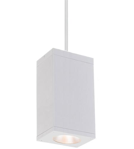 WAC Lighting DC-PD06-N827-WT Cube Arch LED 5 inch White Outdoor Pendant in 2700K, 85, Narrow photo