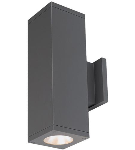 WAC Lighting DC-WD05-F830A-GH Cube Arch LED 5 inch Graphite Sconce Wall Light in 3000K, 85, Flood, Away From Wall photo