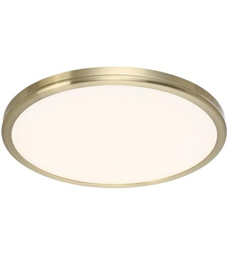 Wac Lighting Fm 4622 27 Br Geos Led 22 Inch Brass Flush Mount